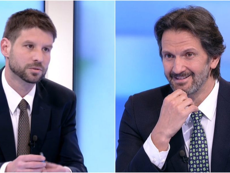 Na snímke Michal Šimečka a Robert Kaliňák.