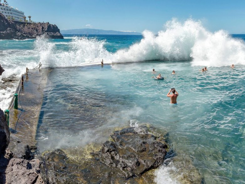 Prírodný bazén v Los Gigantes na Tenerife.