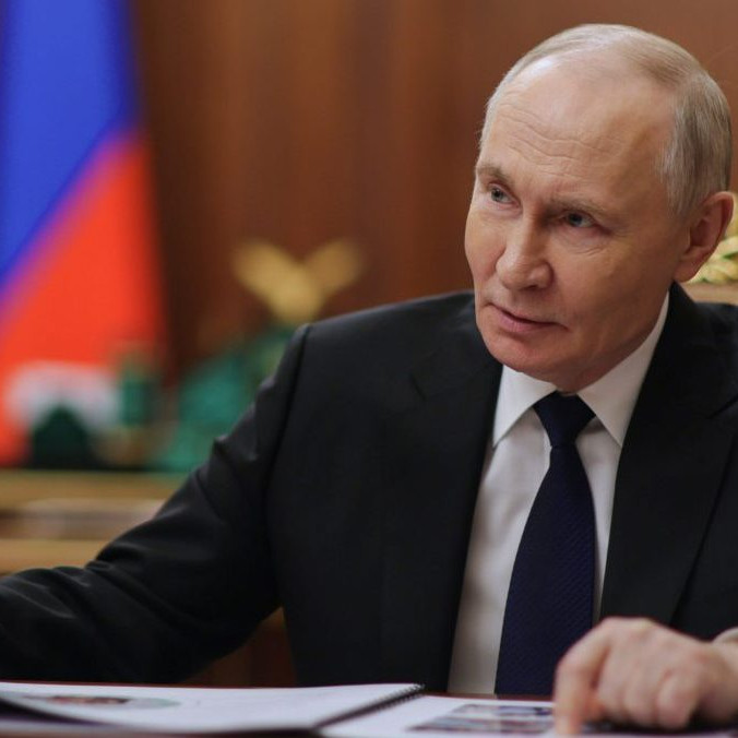 Na snímke Vladimir Putin.