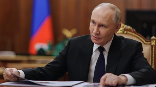 Na snímke Vladimir Putin.