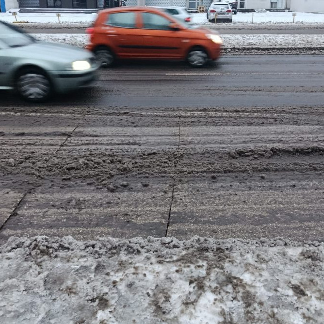 Poľadovica v Bratislave.