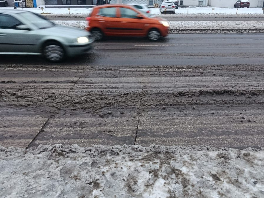 Poľadovica v Bratislave.