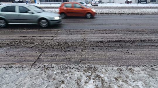 Poľadovica v Bratislave.