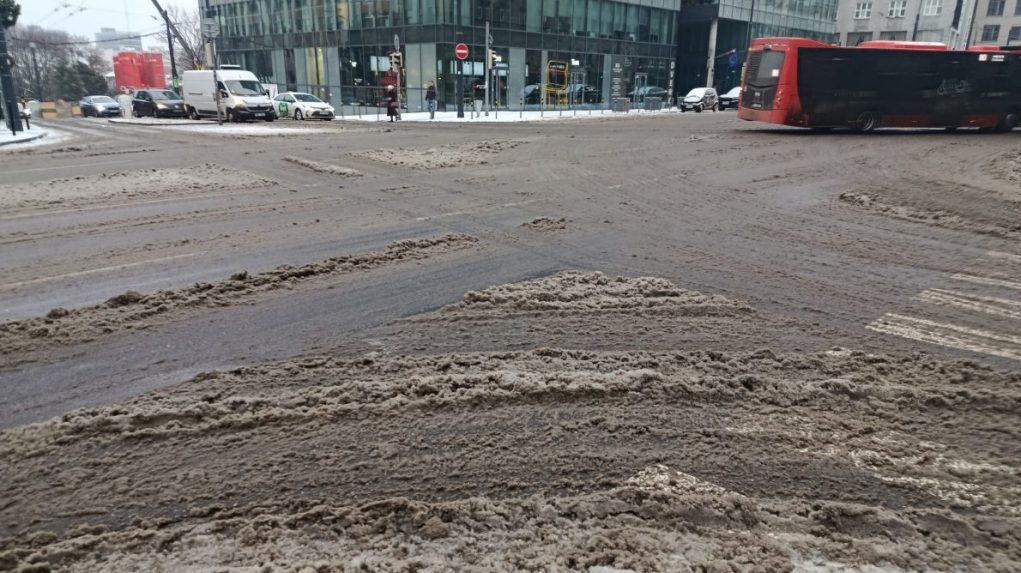 Poľadovica v Bratislave.