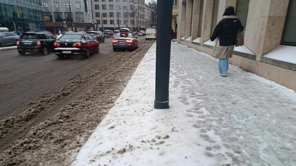 Poľadovica v Bratislave.