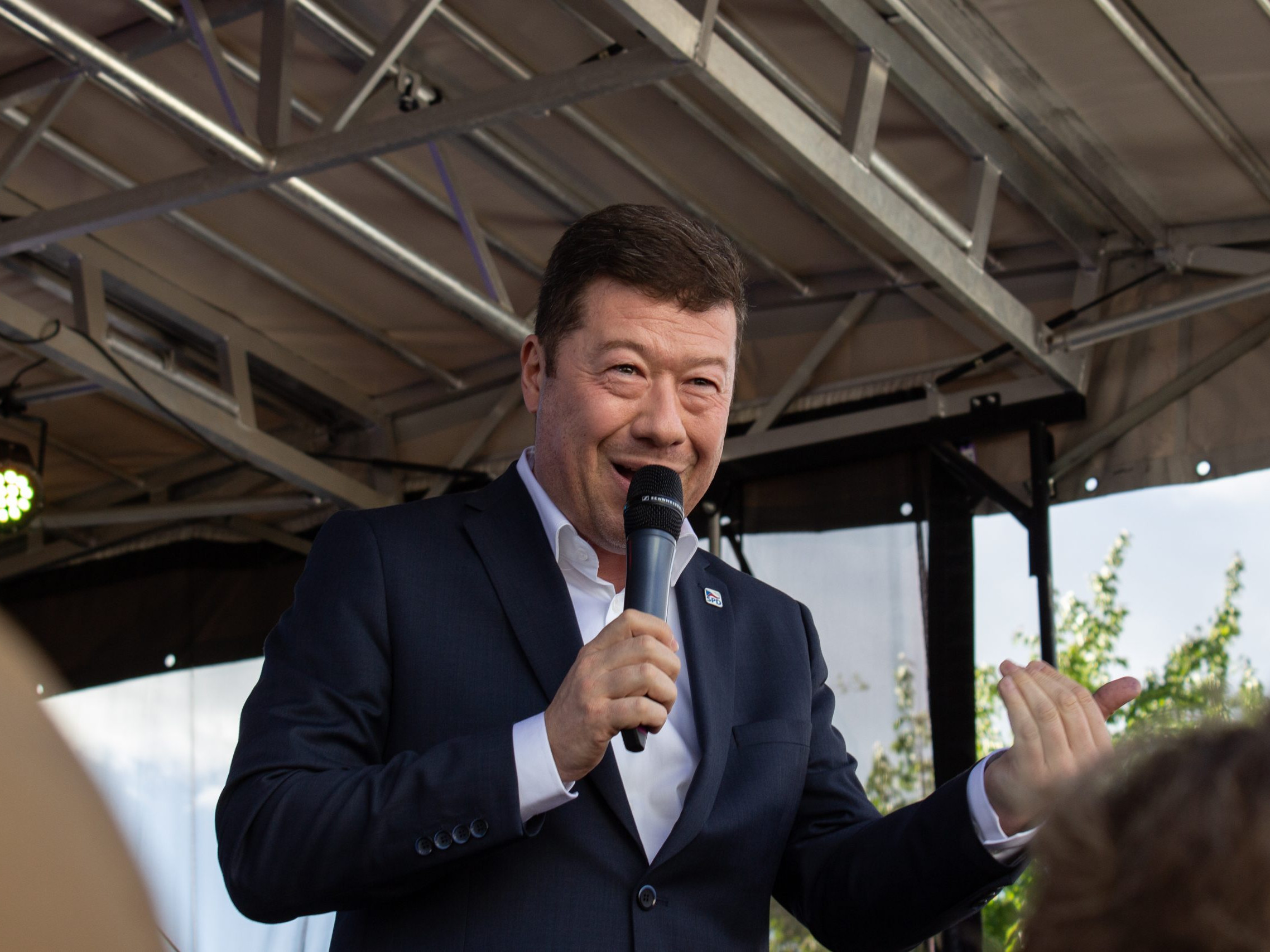 Predseda hnutia Sloboda a priama demokracia (SPD) Tomio Okamura.