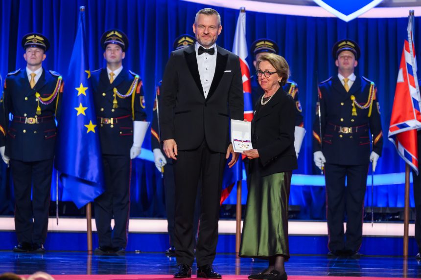 Eva Umlauf a Peter Pellegrini.