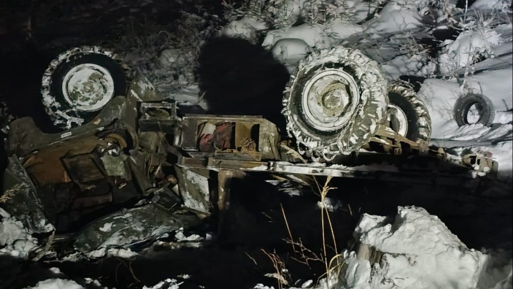 Na snímke miesto nehody.