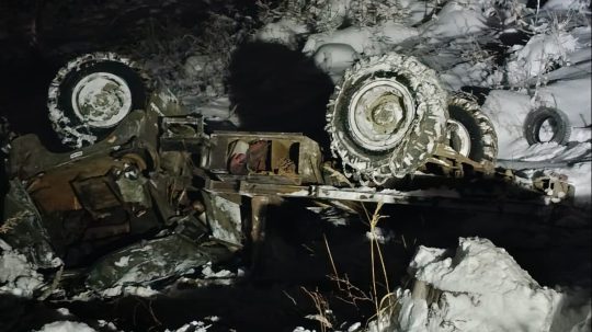 Na snímke miesto nehody.