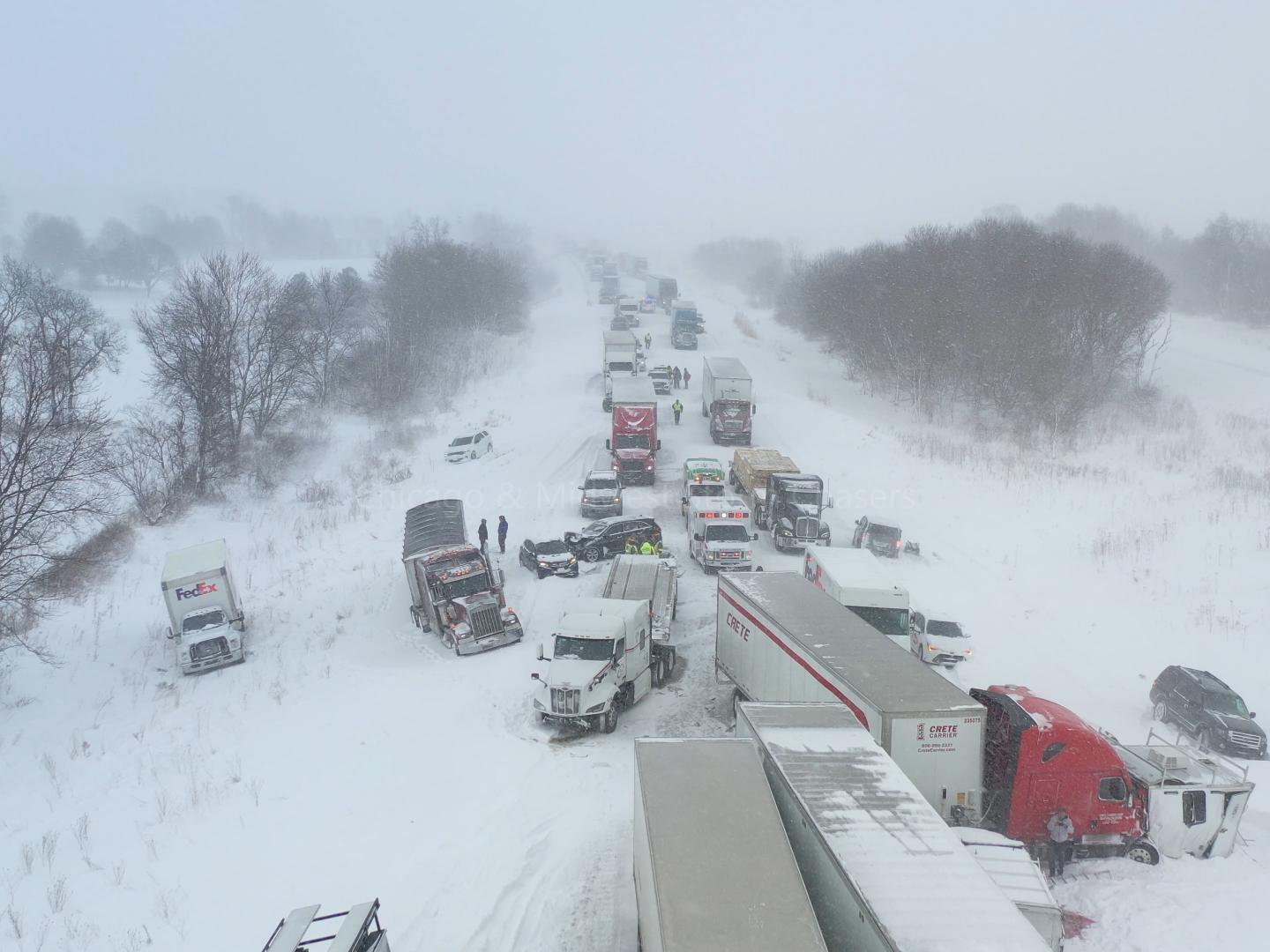 Na snímke nehoda v Michigane.