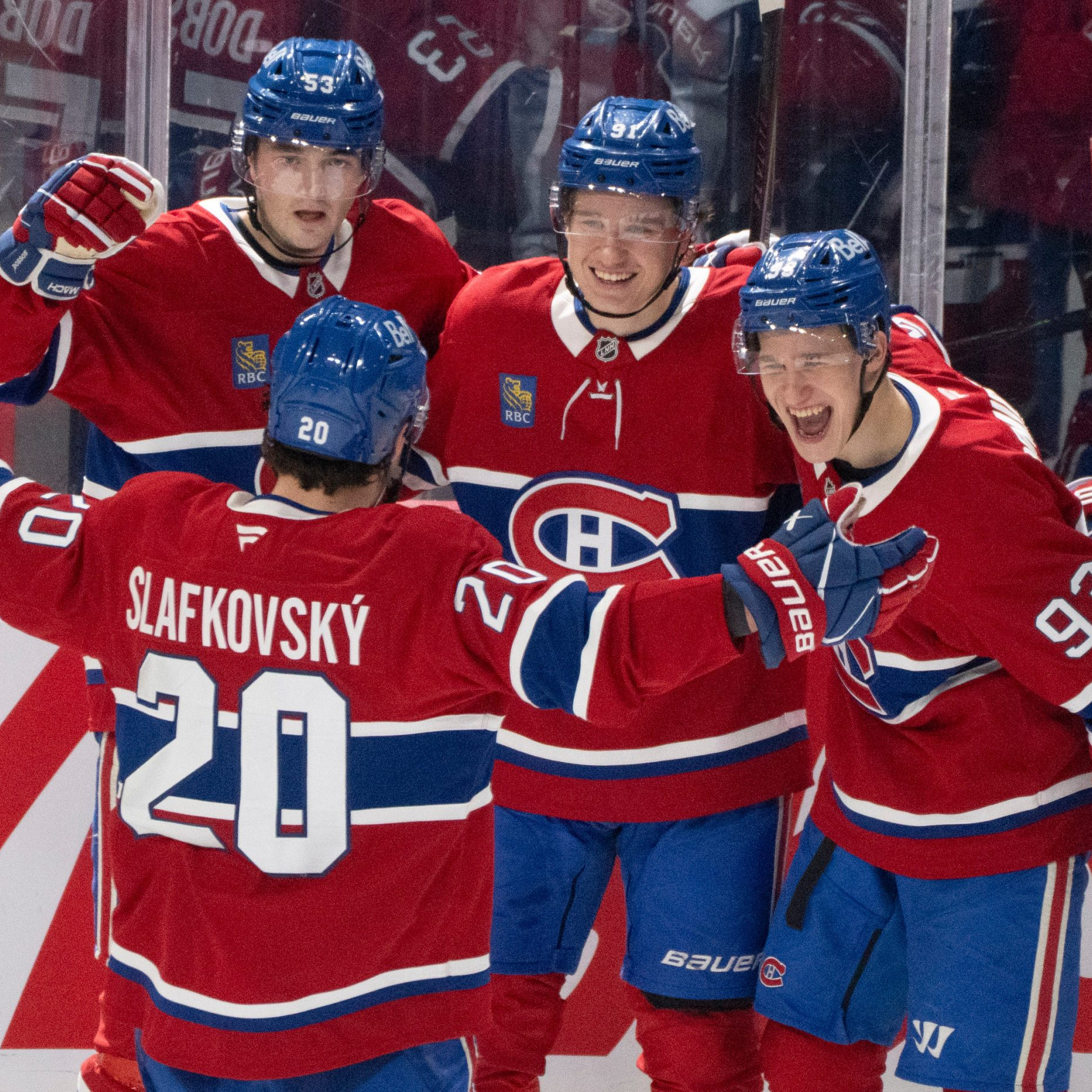 Na snímke hokejisti Montrealu.