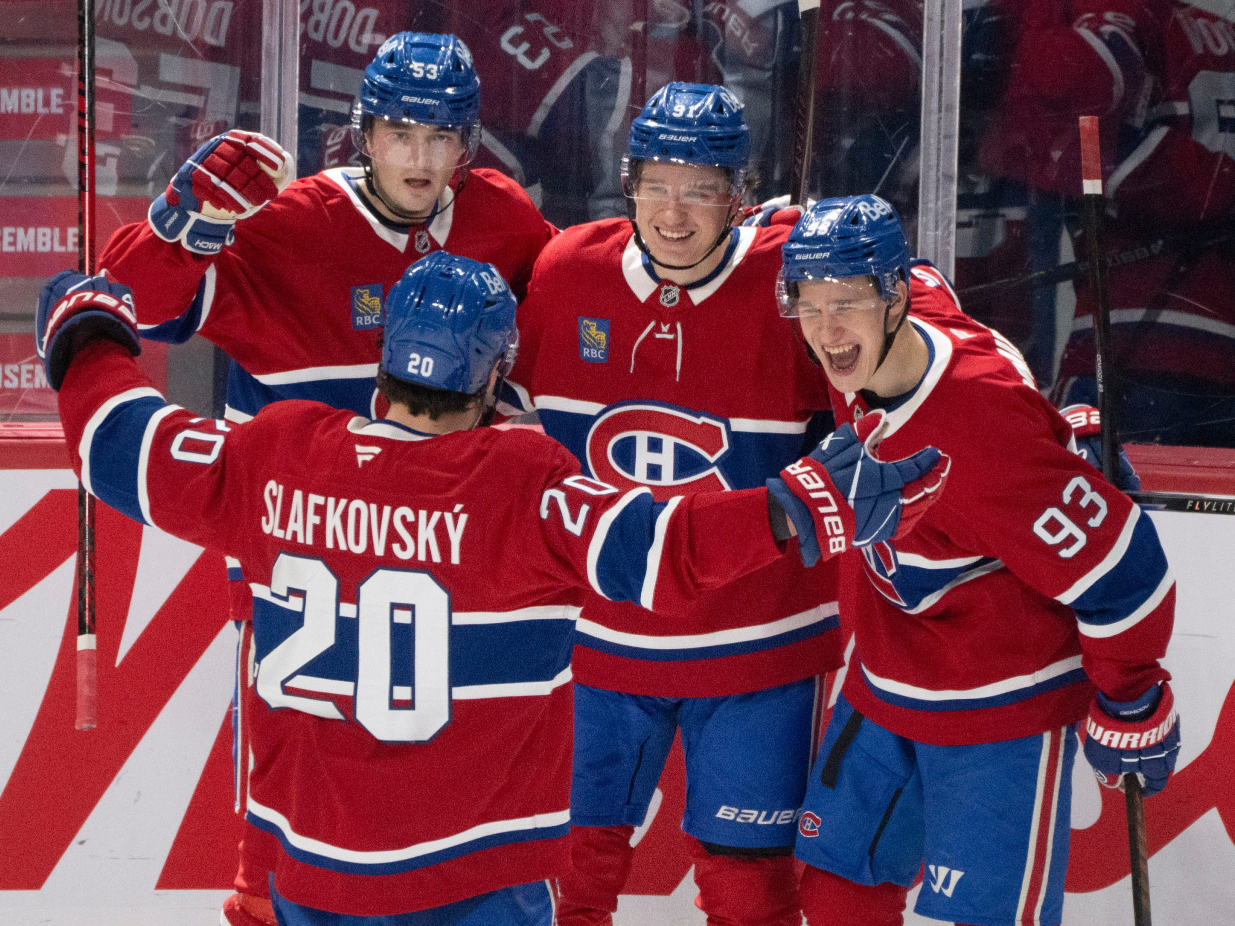 Na snímke hokejisti Montrealu.