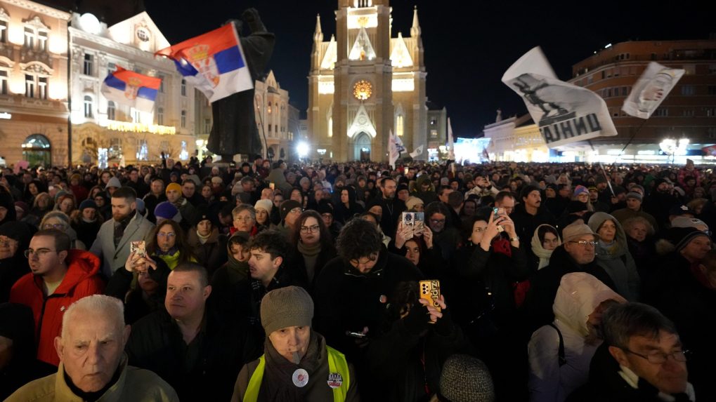 protesty študentov v Srbsku
