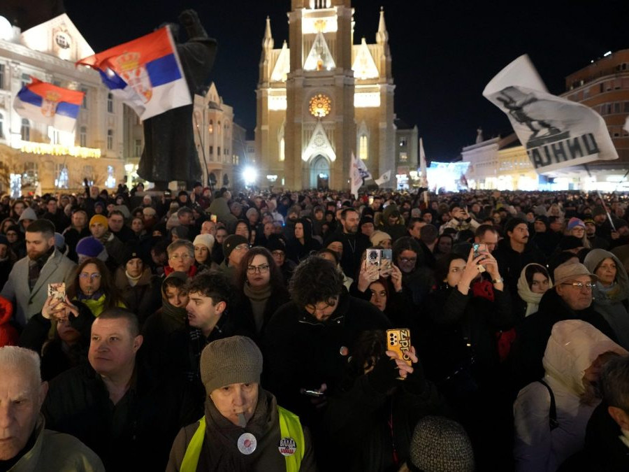 protesty študentov v Srbsku