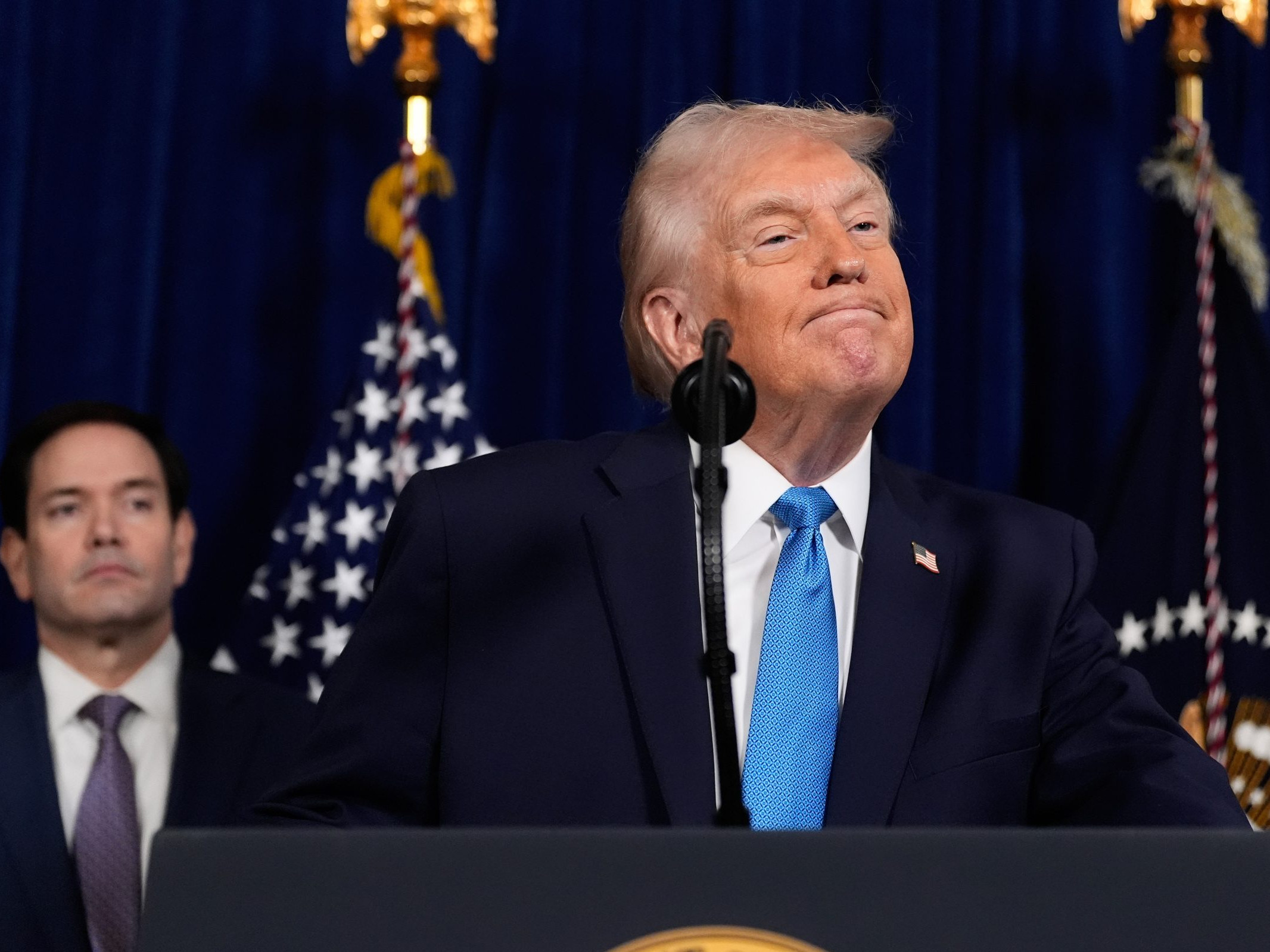 Donald Trump a v pozadí Marco Rubio