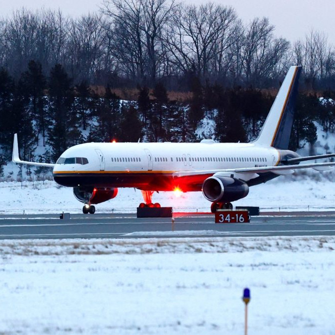 Lietadlo s prezidentom Venezuely Nicolásom Madurom.