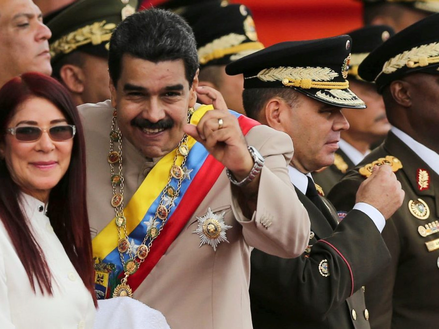 Venezuelský prezident Nicolás Maduro a jeho manželka Cilia Floresová