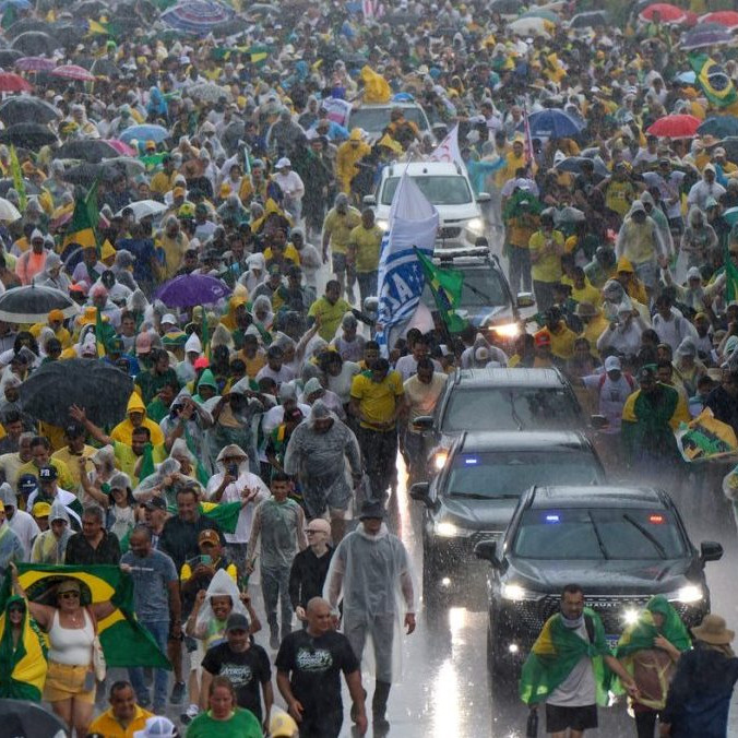 Na snímke zhromaždenie v Brazílii.