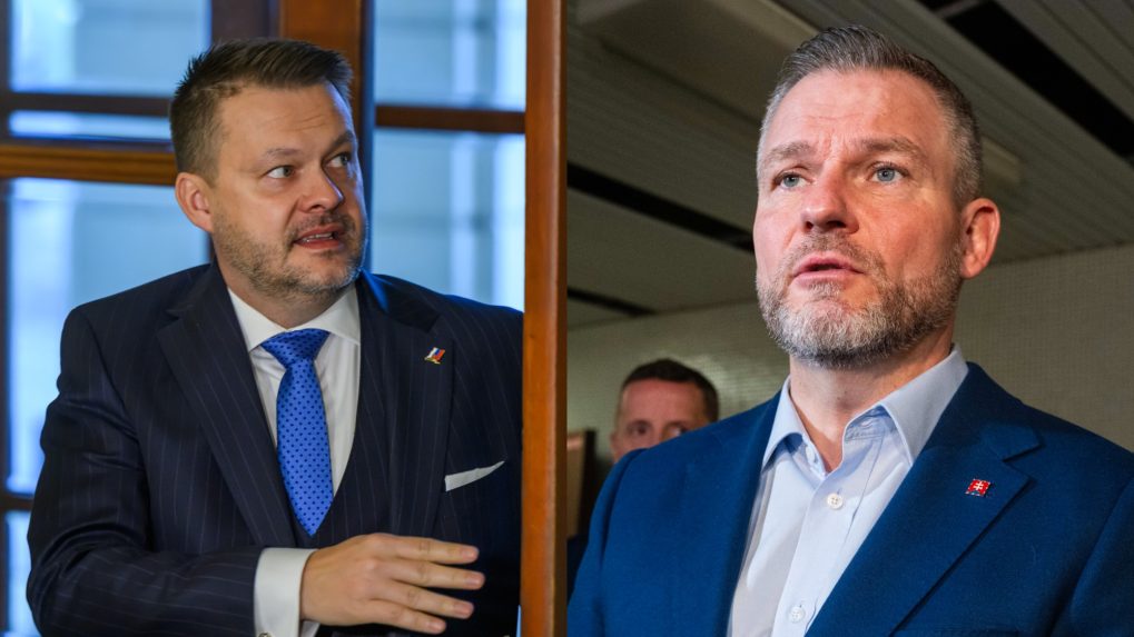 Na snímke minister investícii Samuel Migaľ a prezident SR Peter Pellegrini.