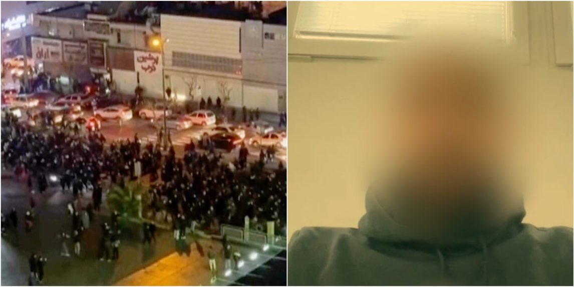 Na snímke protesty v Iráne.