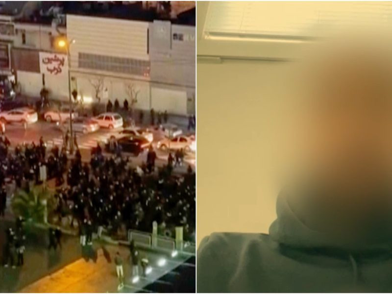 Na snímke protesty v Iráne.