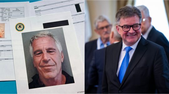 Na snímke Epstein a M. Lajčák.