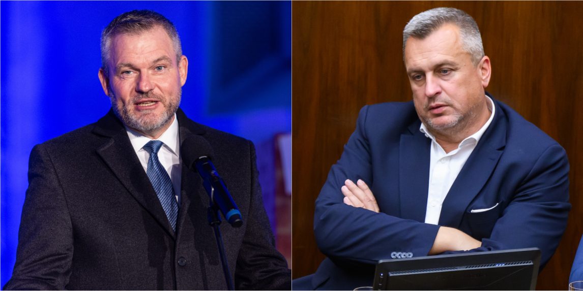 Na snímke Peter Pellegrini a Andrej Danko.