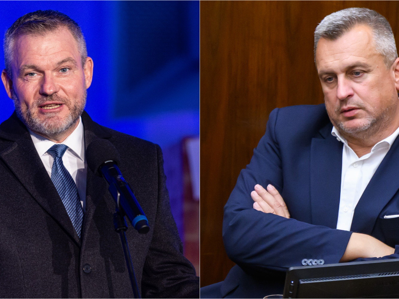 Na snímke Peter Pellegrini a Andrej Danko.