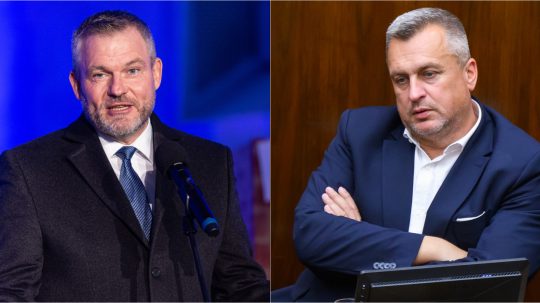 Na snímke Peter Pellegrini a Andrej Danko.