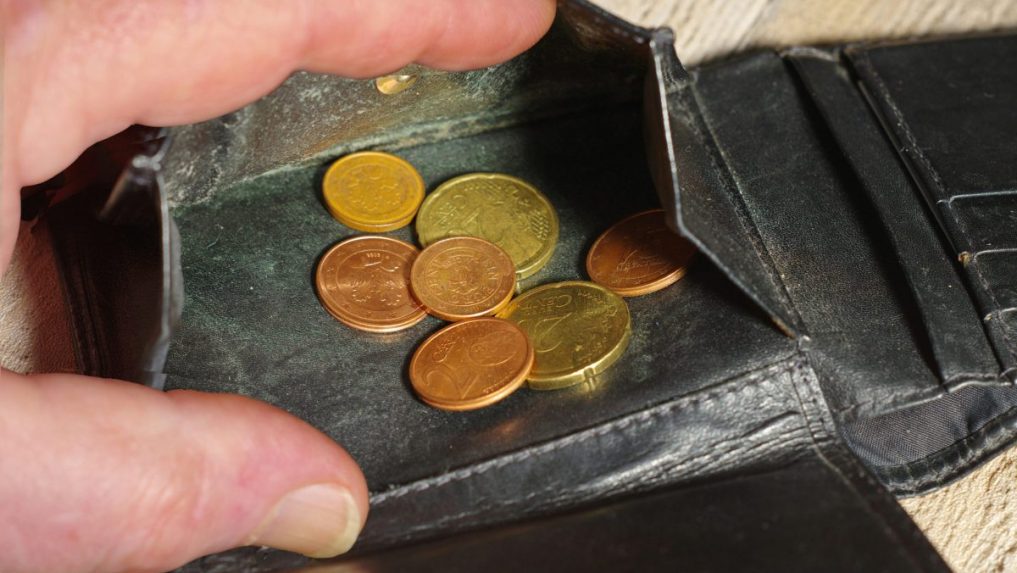 Na ilustračnej snímke peňaženka s mincami.