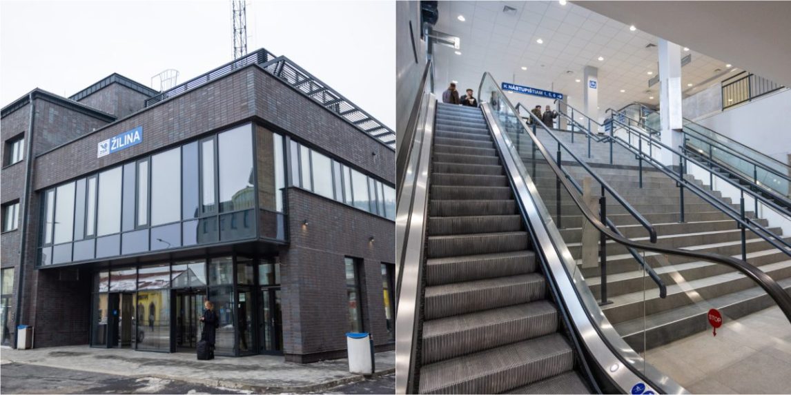 Na snímke zrekonštruovaná budova železničnej stanice v Žiline.