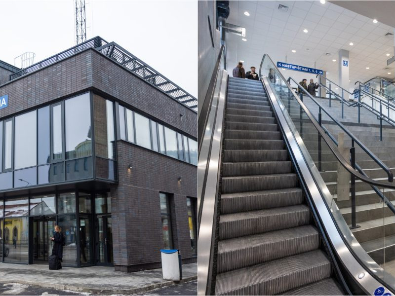 Na snímke zrekonštruovaná budova železničnej stanice v Žiline.