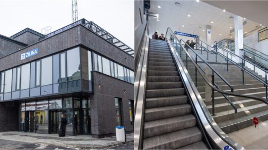 Na snímke zrekonštruovaná budova železničnej stanice v Žiline.