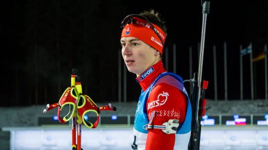 Slovenský biatlonista Jakub Borguľa.
