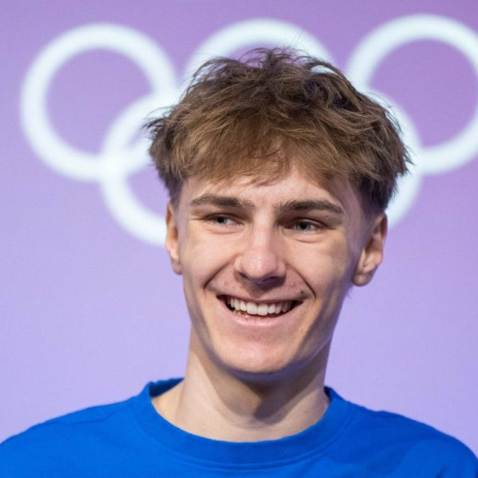 Slovenský reprezentant v skoku na lyžiach Hektor Kapustík.