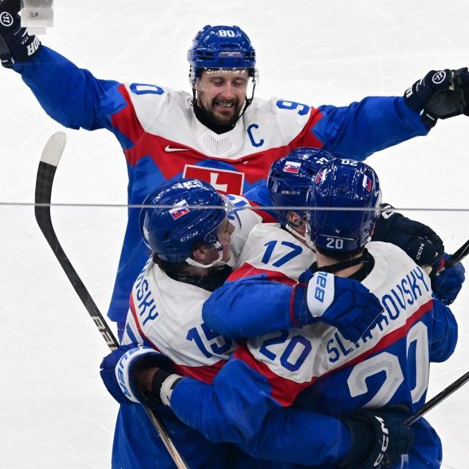 Radosť Slovákov z gólu.