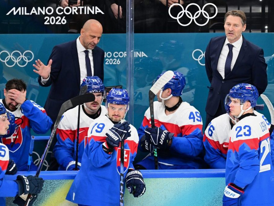 Slovenská striedačka počas zápasu s Fínskom.