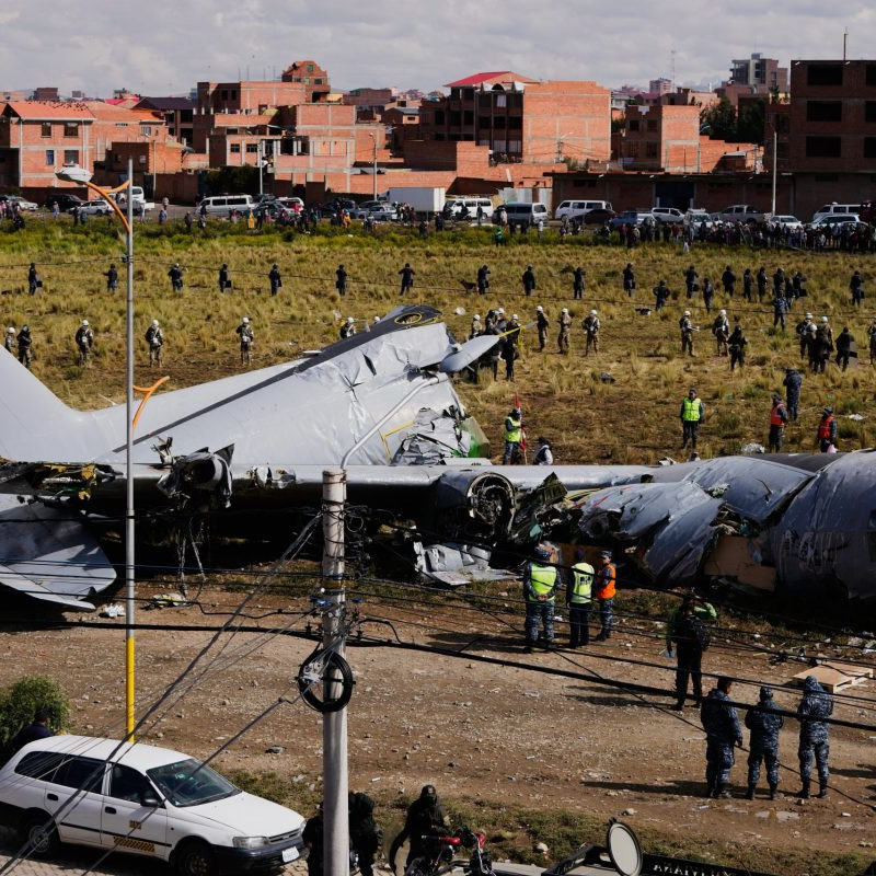 Spadnuté lietadlo v Bolívii.
