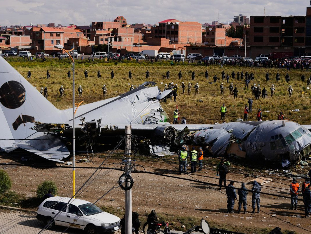 Spadnuté lietadlo v Bolívii.