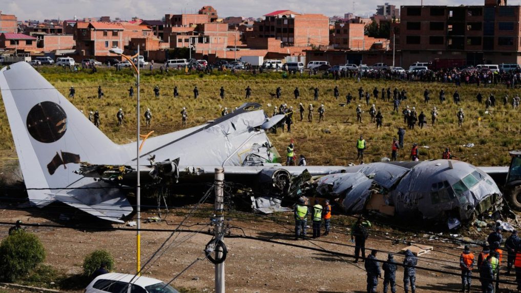 Spadnuté lietadlo v Bolívii.