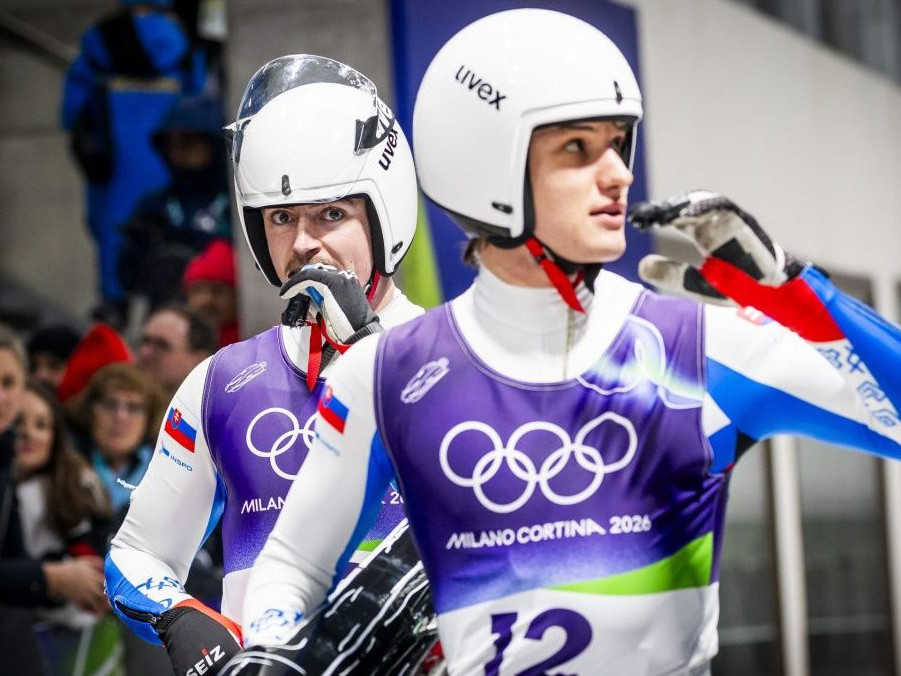 Slovenskí reprezentanti v sánkovaní Christián Bosman a Bruno Mick.