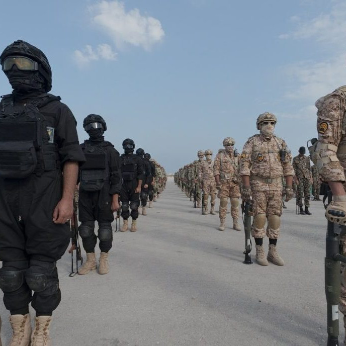 Jednotky Iránskych revolučných gárd.