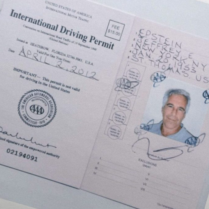 Na ilustračnej snímke doklad Jeffreyho Epsteina.