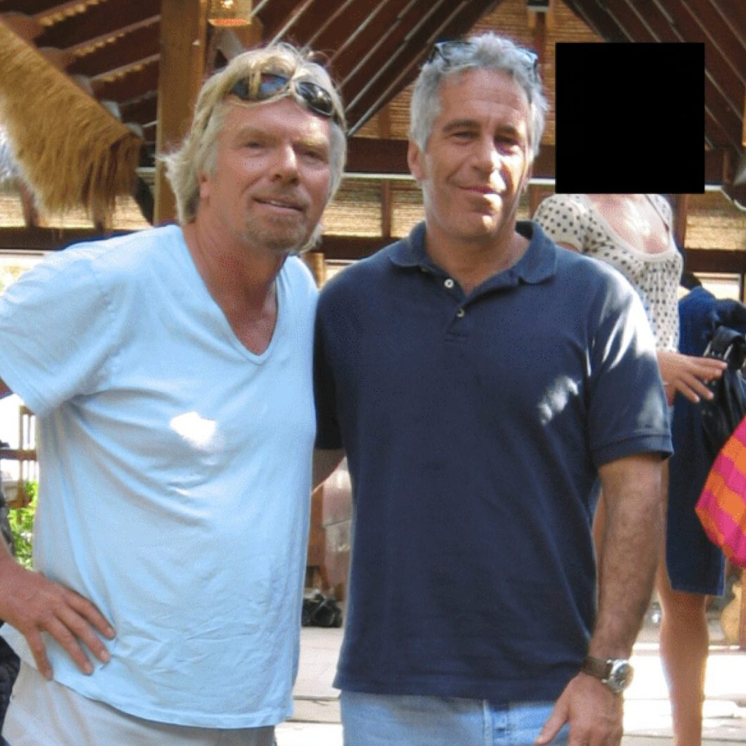 Na snímke Jeffrey Epstein (vpravo) a britský podnikateľ Richard Branson.