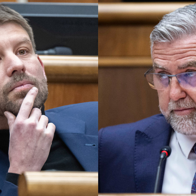Predseda PS Michal Šimečka a Podpredseda NR SR Tibor Gašpar.