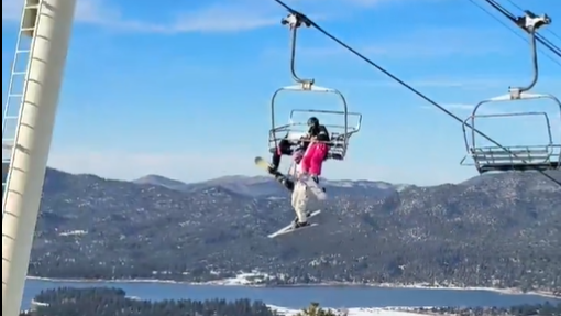 lyžiarka v Kalifornii