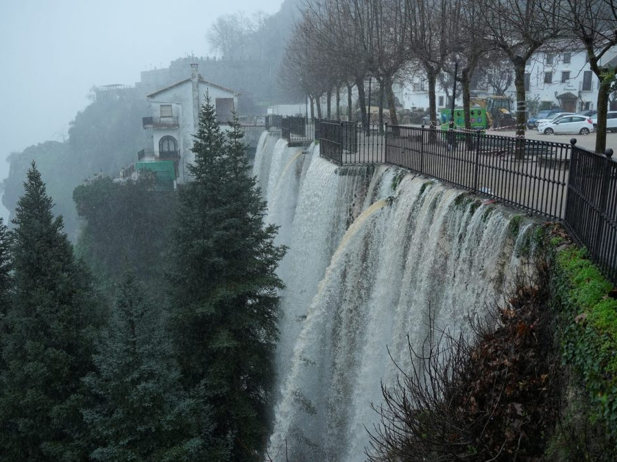 Zaplavená dedina Grazalema v Andalúzii.