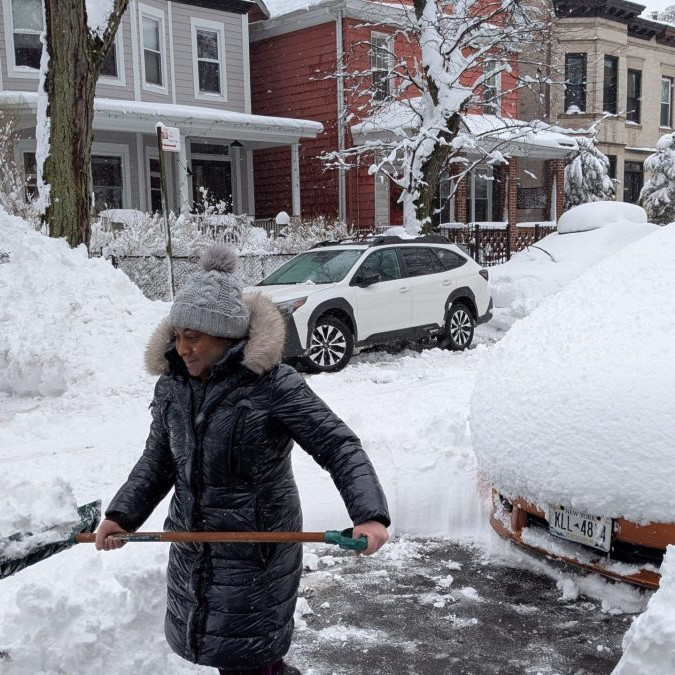 zasnežený New York