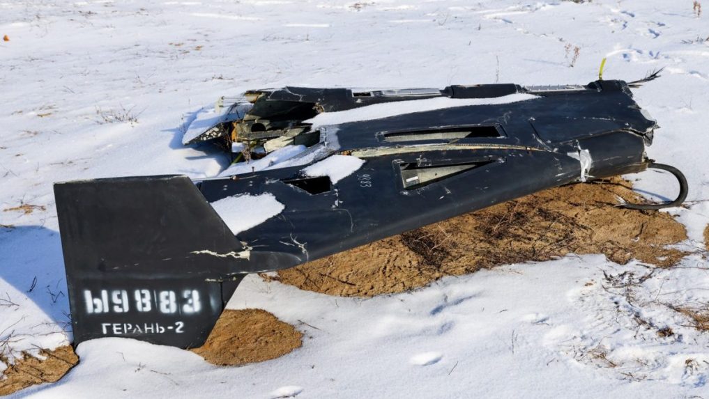 Na ilustračnej snímke trosky dronu Geran 2.