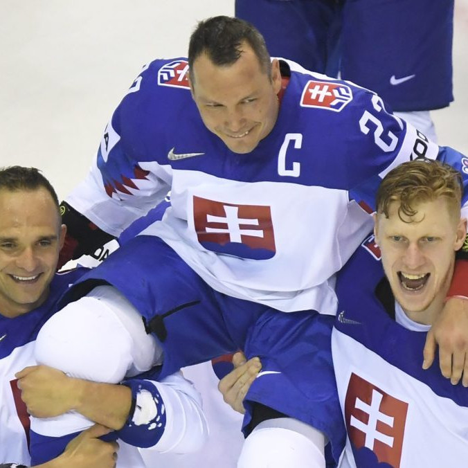 Ladislav Nagy počas rozlúčky s hokejovou kariérou